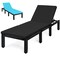 Costway Patio Rattan Lounge Chair Chaise Recliner Adjust Cushion Cover